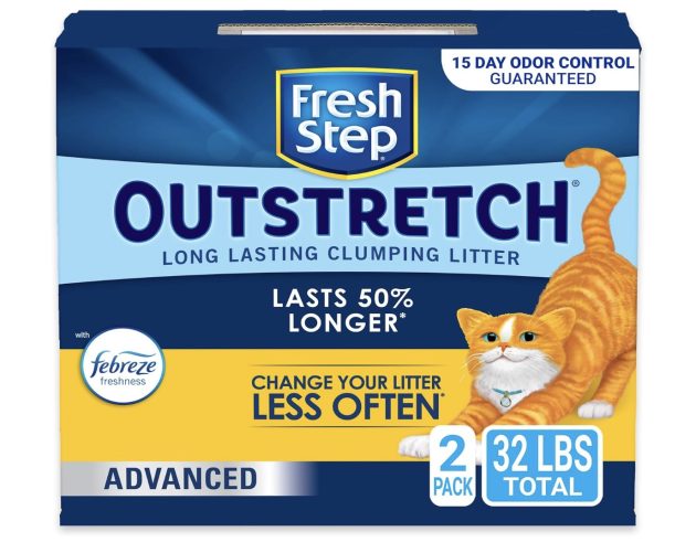 Fresh Step Outstretch, Clumping Cat Litter, Advanced, Extra Large, 32 Pounds total (2 Pack of 16lb Boxes)